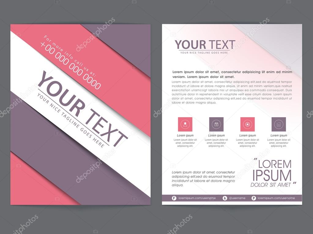 Brochure, template or flyer design for business.
