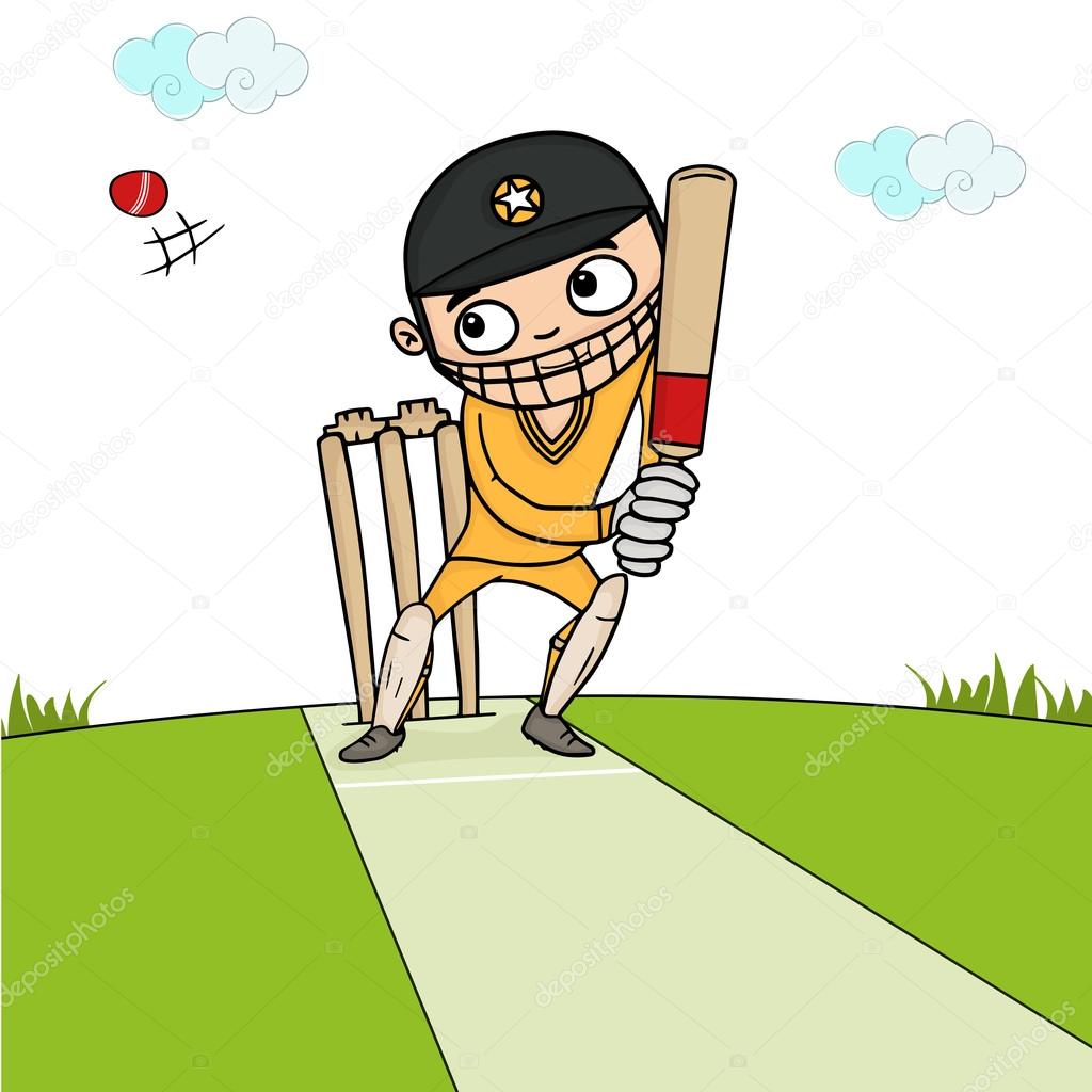 Batsman with bat and ball for Cricket concept. Stock Vector Image by  ©alliesinteract #67868639