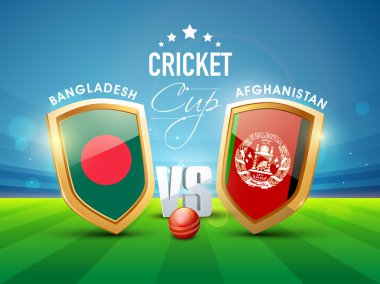 Bangladeş Vs Afganistan Kriket maçı kavramı.