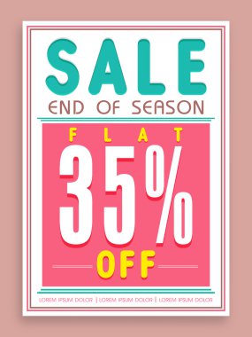 Satılık poster, afiş veya el ilanı tasarımı.