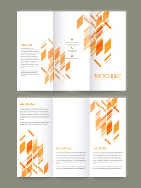 Üç katlı broşür, şablon ya da iş için el ilanı.