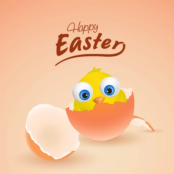 Carino pollastrella per felice Pasqua celebrazione . — Vettoriale Stock