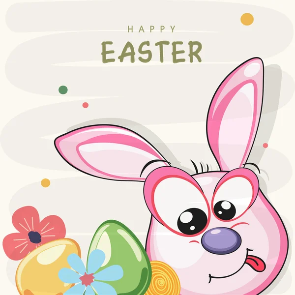 Greeting card design for Happy Easter celebration. — Stock Vector