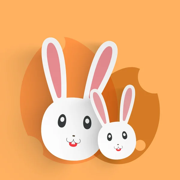 Happy Easter celebration with cute bunny. — Stock Vector