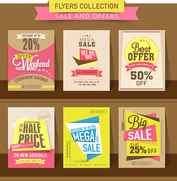 Набор листовок, плакатов или баннеров
.