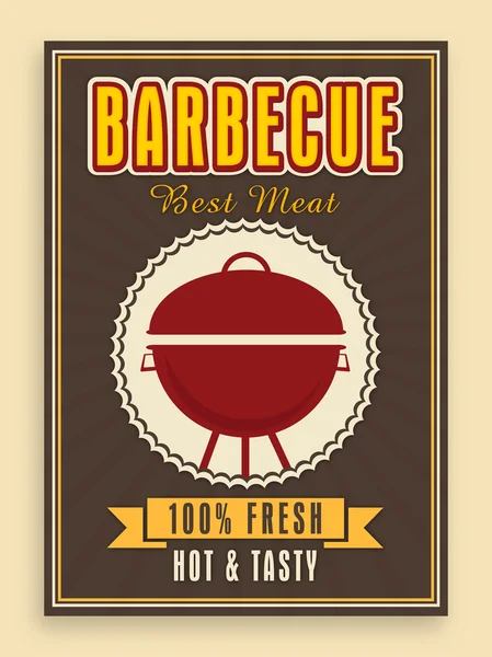 Menu card design per barbecue . — Vettoriale Stock