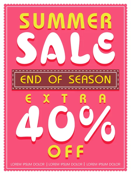 Poster, banner or flyer design for summer sale. — Stock Vector