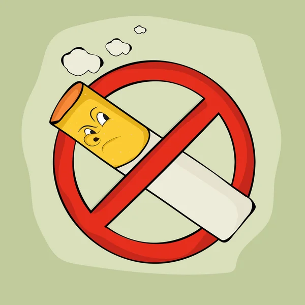 Anti Sigara İçilmez işareti ve sembolü. — Stok Vektör