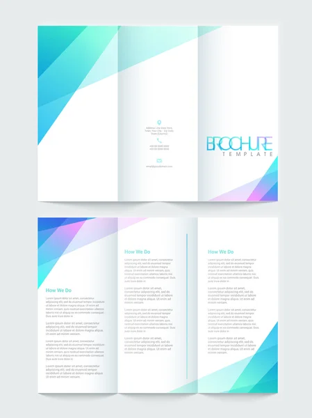 Folleto triple, diseño de plantilla o folleto para empresas . — Vector de stock