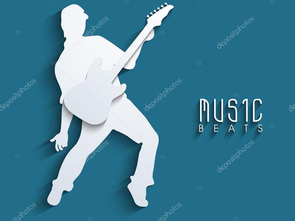 Man with guitar for Music concept.