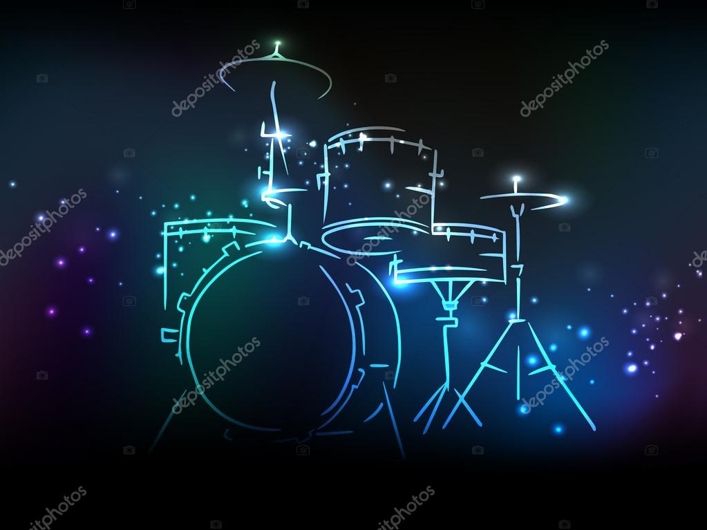 Neon Drum Set Drum Set With Neon Effect For Music Concept Stock Vector C Alliesinteract Neon Drum Set Drum Set With Neon Effect For Music Concept Stock Vector C Alliesinteract