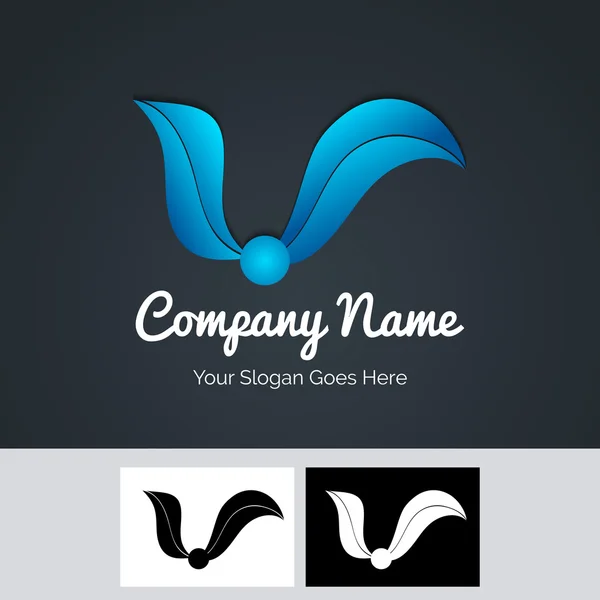 Symbole d'entreprise en couleur bleue . — Image vectorielle