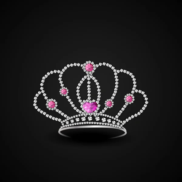 Elegant diamond crown. — Stock vektor