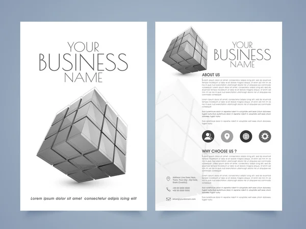 Professionele flyer, sjabloon of brochure. — Stockvector