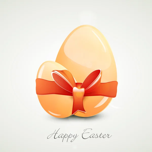 Happy Easter celebration with glossy eggs. — Stock Vector