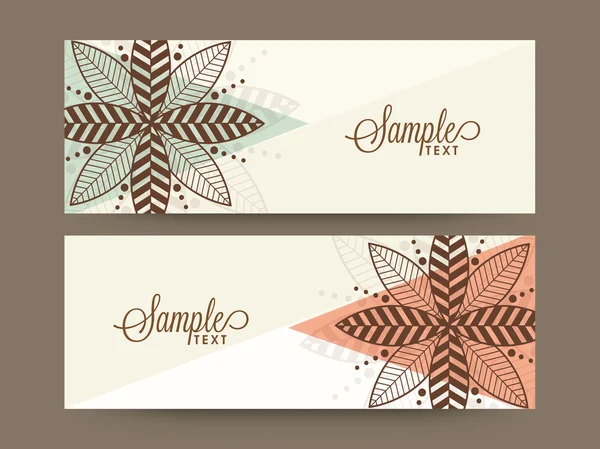 Webbplats header eller banner set. — Stock vektor