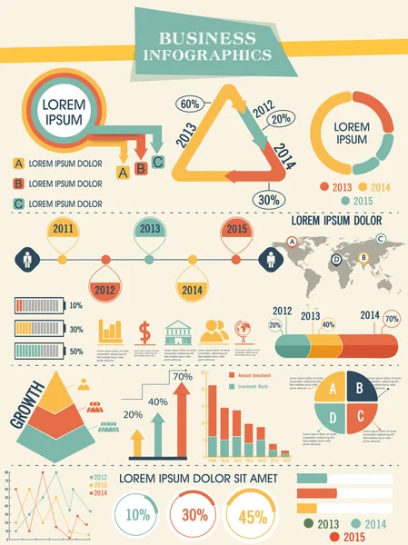 Uppsättning av affärer infographics. — Stock vektor