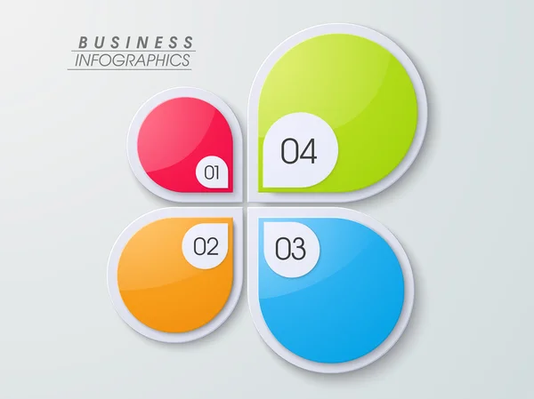 Infografiki kolorowy layout dla biznesu. — Wektor stockowy