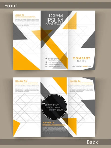 Plantilla, folleto o folleto Tri Fold para empresas . — Vector de stock