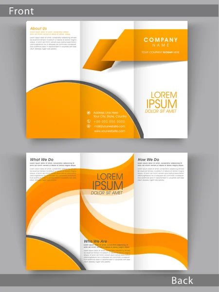 Tri-Fold sjabloon, brochure of flyer voor business. — Stockvector