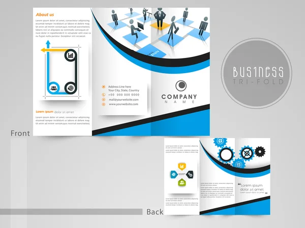 Folleto profesional de tríptico, plantilla o folleto . — Archivo Imágenes Vectoriales