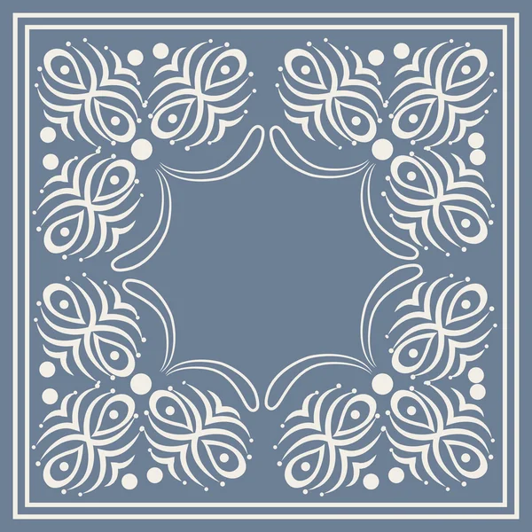 Cadre vierge avec motif floral . — Image vectorielle