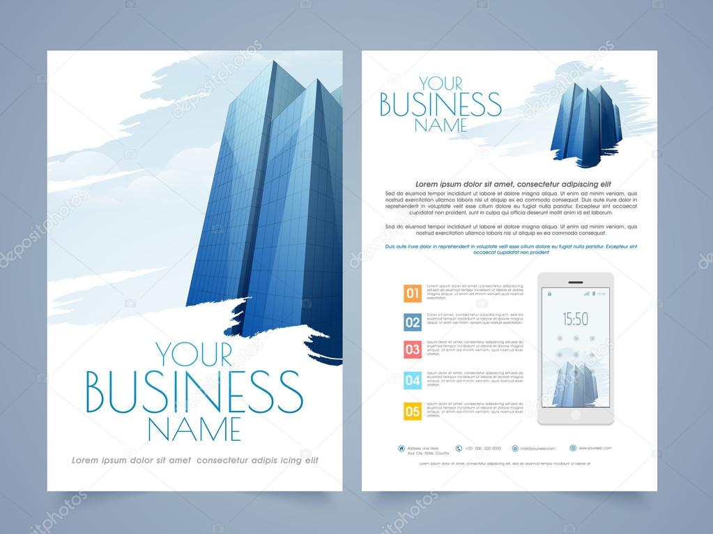 Business brochure, template or flyer design.