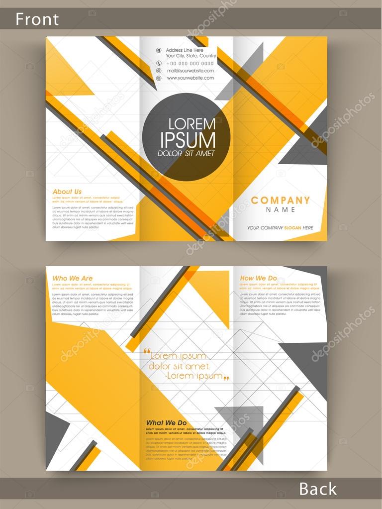 Tri fold template, brochure or flyer for business.