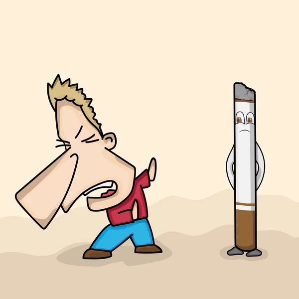 Žádné kouření Day koncept s komickou. — Stockový vektor