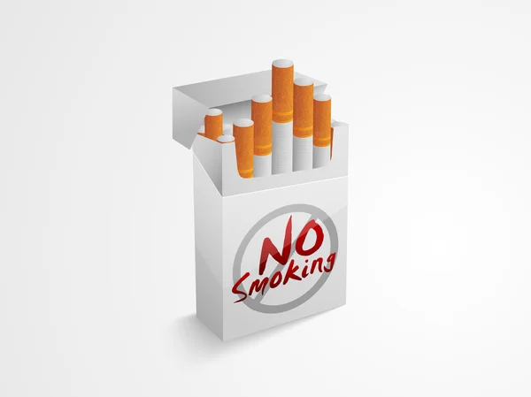 Sigaretten pack voor No roken Day. — Stockvector