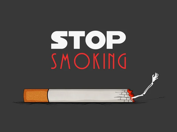 Manifesto, striscione o volantino per il giorno di divieto di fumare . — Vettoriale Stock