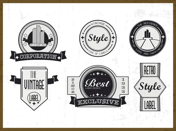 Set of vintage labels. — Stock Vector