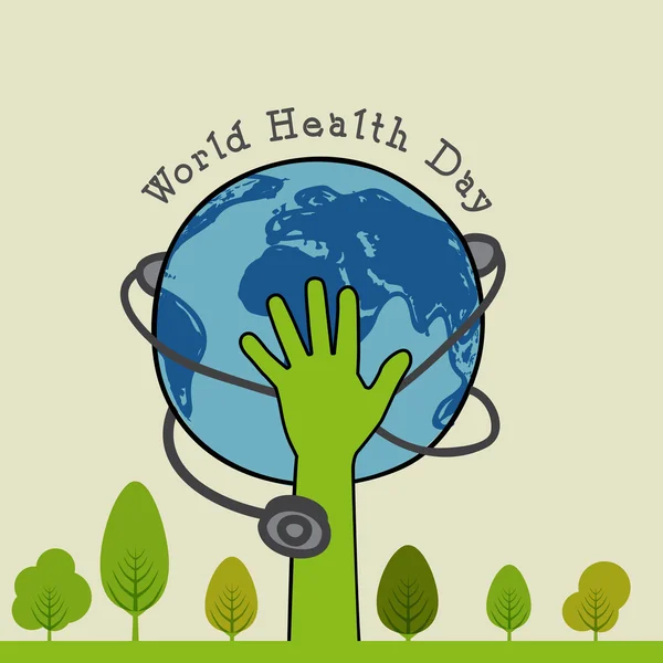 Concepto del Día Mundial de la Salud. — Vector de stock