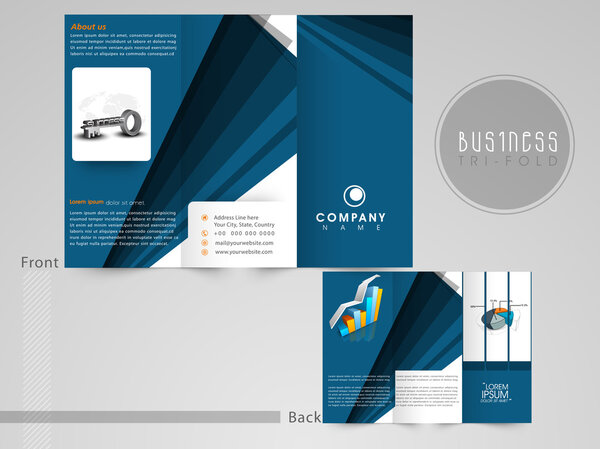 Professional tri-fold flyer or template for business.