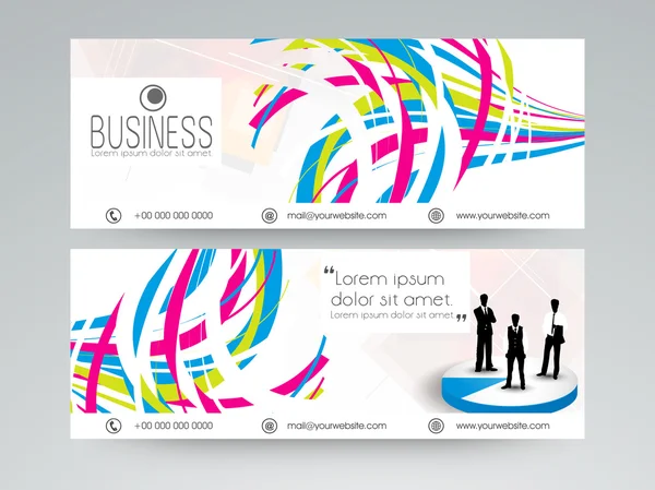 Professional business website header or banner. — Stock Vector