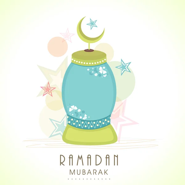 Lámpara árabe para la celebración del Ramadán Kareem . — Vector de stock