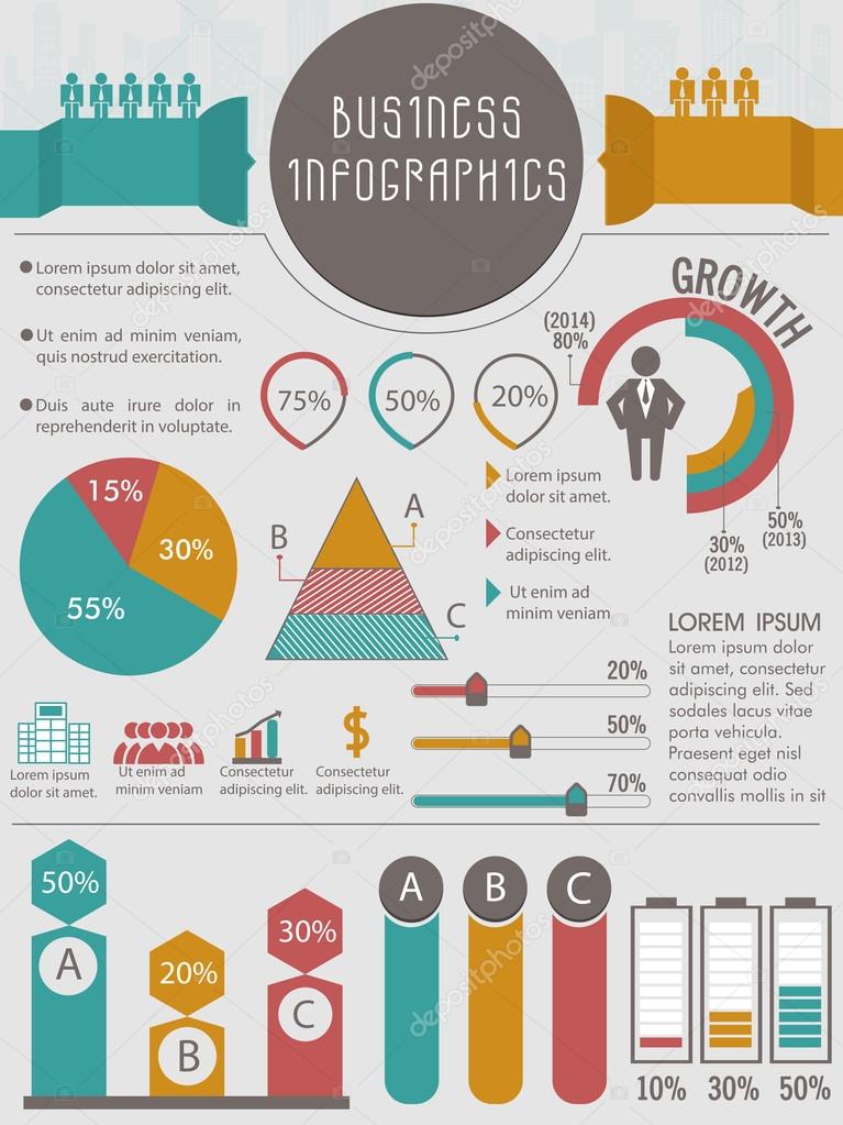 Creative business infographic elements.