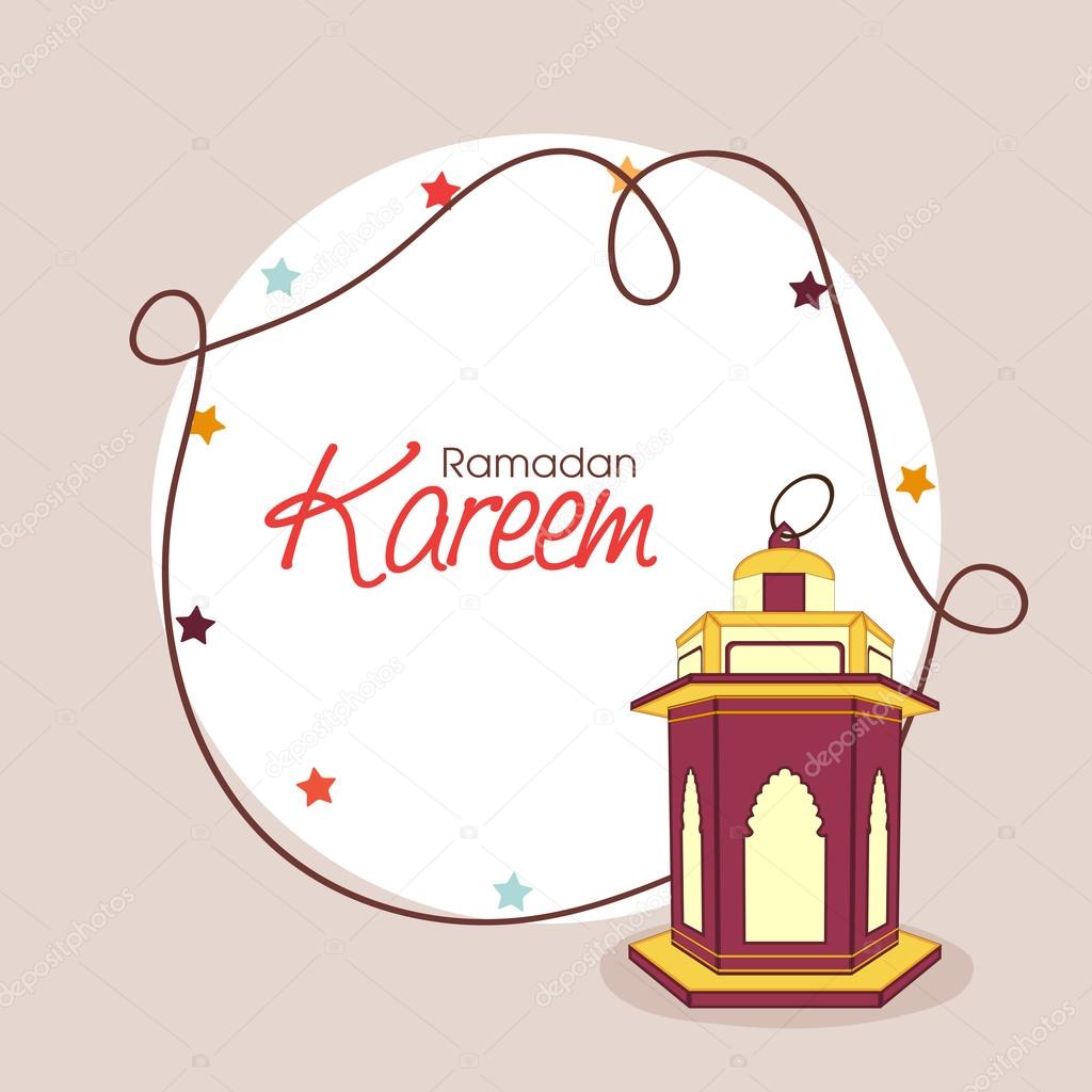 Ramadan Kareem celebration greeting card.
