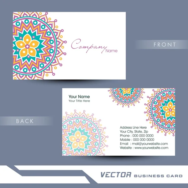 Diseño profesional de tarjetas de visita . — Vector de stock