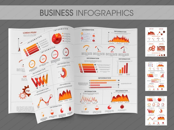 Üzleti infographic elem magazin. — Stock Vector