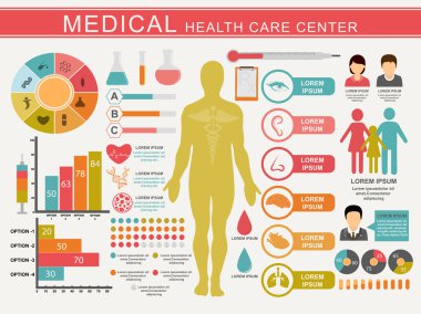 Set of Medical Health Care Center. clipart