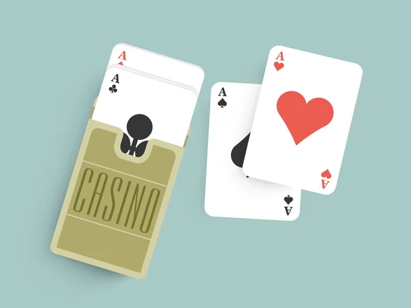 Ace Cards für Casino. — Stockvektor