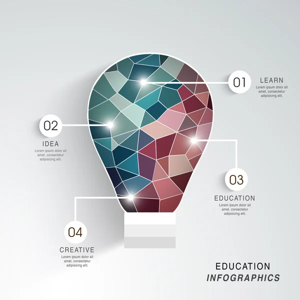 Idé och utbildning infographic koncept. — Stock vektor