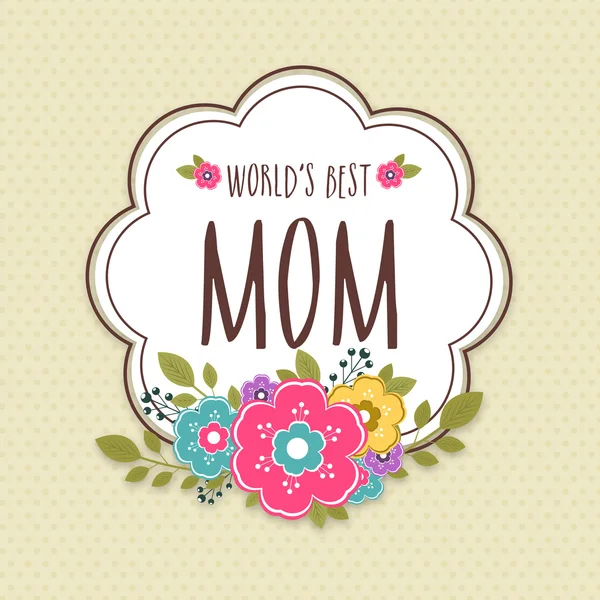 Sticker, tag or label for Happy Mother's Day celebration.