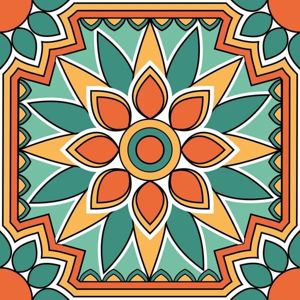 Beautiful floral decorated pattern. — Stock Vector