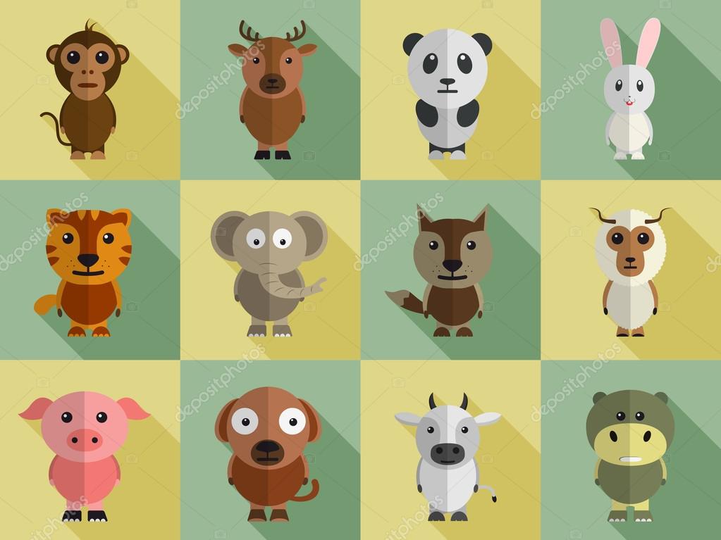 Set of animal characters. Stock Vector Image by ©alliesinteract #70197059