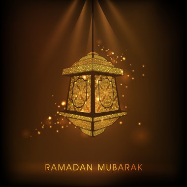 Müslümanların kutsal ay Ramazan Kareem kutlama için çiçek lamba.