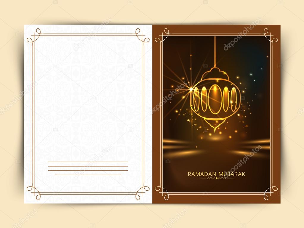 Greeting card for holy month Ramadan Kareem celebration.