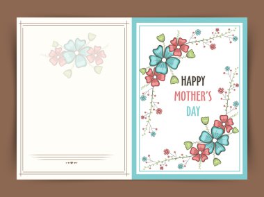 Mutlu anneler günü kutlama tebrik kartı.