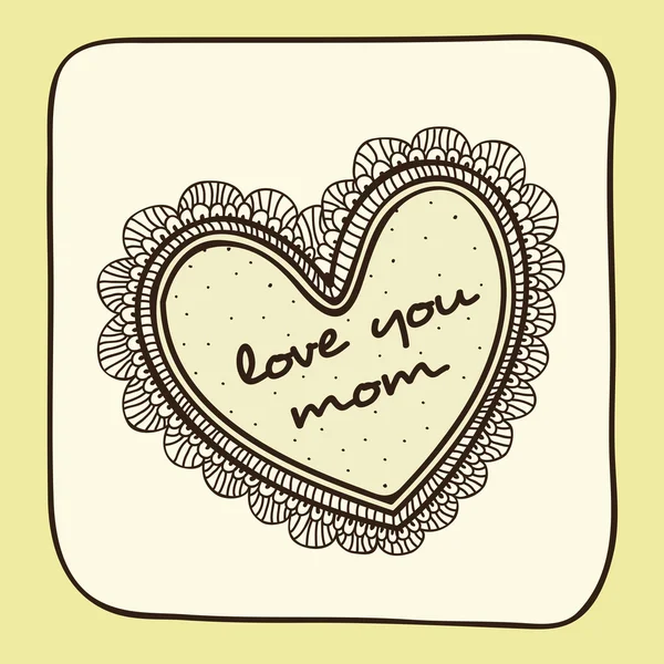 Happy Mother's Day viering vintage wenskaart. — Stockvector